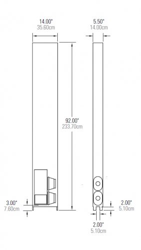 Размеры Wisdom Audio S90i